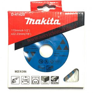 disco esmeril concreto y granito d-41420 makita